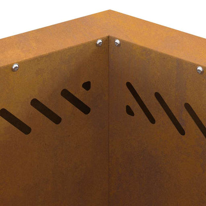 vidaXL Fire Pit Brown 48 x 48 x 51 cm Weathering steel