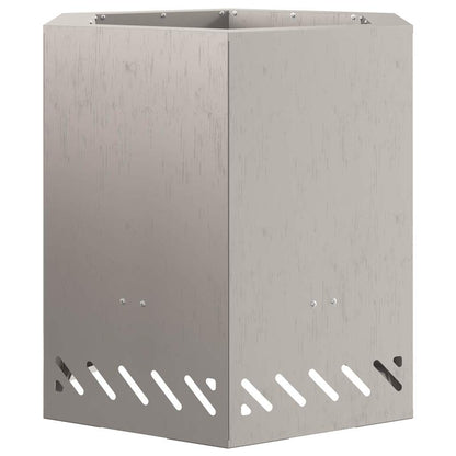 vidaXL Smokeless Fire Pit Brown 48 x 48 x 51 cm Weathering Steel