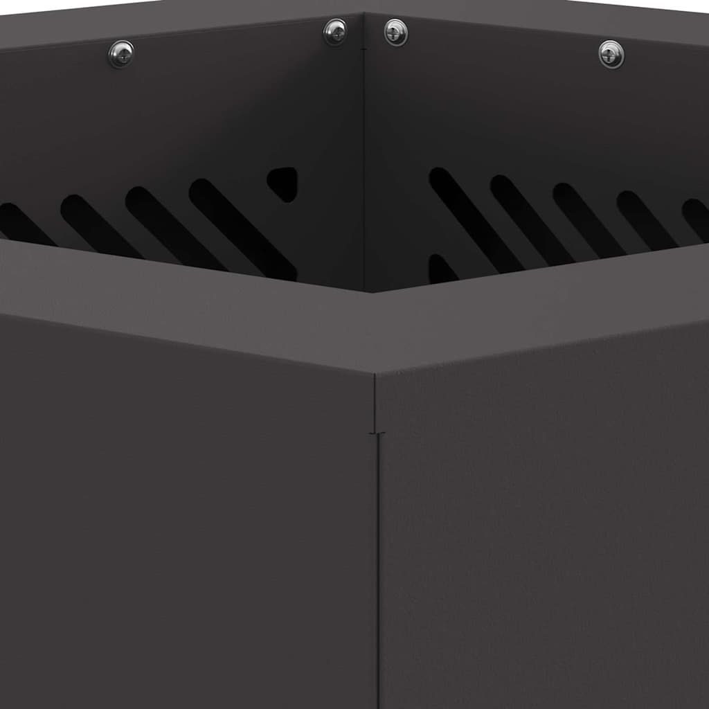 vidaXL Fire Pit Black 38 x 38 x 51 cm Cold-rolled steel