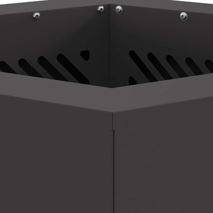 vidaXL Fire Pit Black 38 x 38 x 51 cm Cold-rolled steel