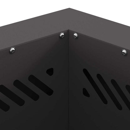 vidaXL Fire Pit Black 38 x 38 x 51 cm Cold-rolled steel