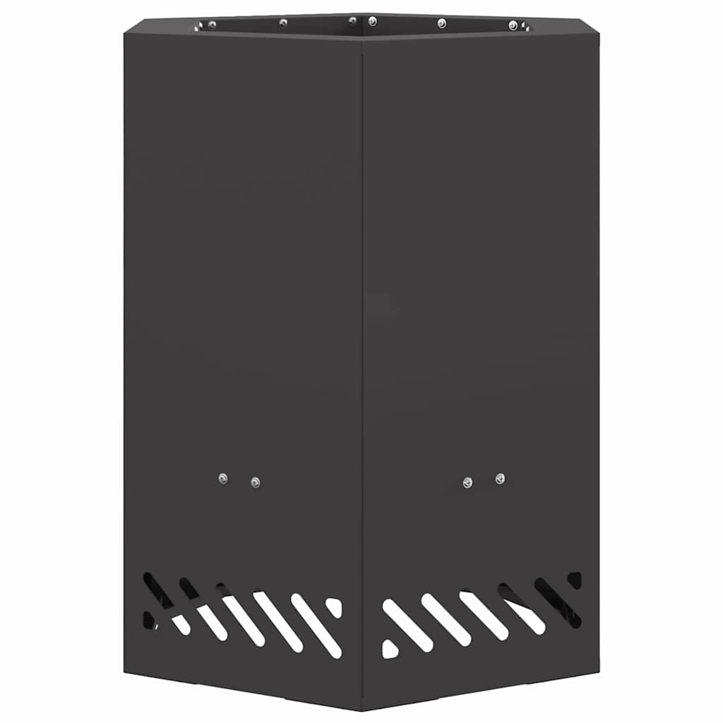 vidaXL Fire Pit Black 38 x 38 x 51 cm Cold-rolled steel