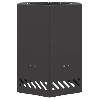 vidaXL Fire Pit Black 38 x 38 x 51 cm Cold-rolled steel