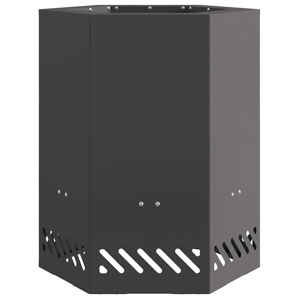 vidaXL Fire Pit Black 38 x 38 x 51 cm Cold-rolled steel