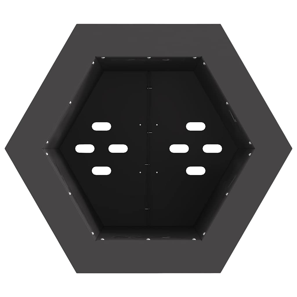 vidaXL Fire Pit Black 38 x 38 x 51 cm Cold-rolled steel