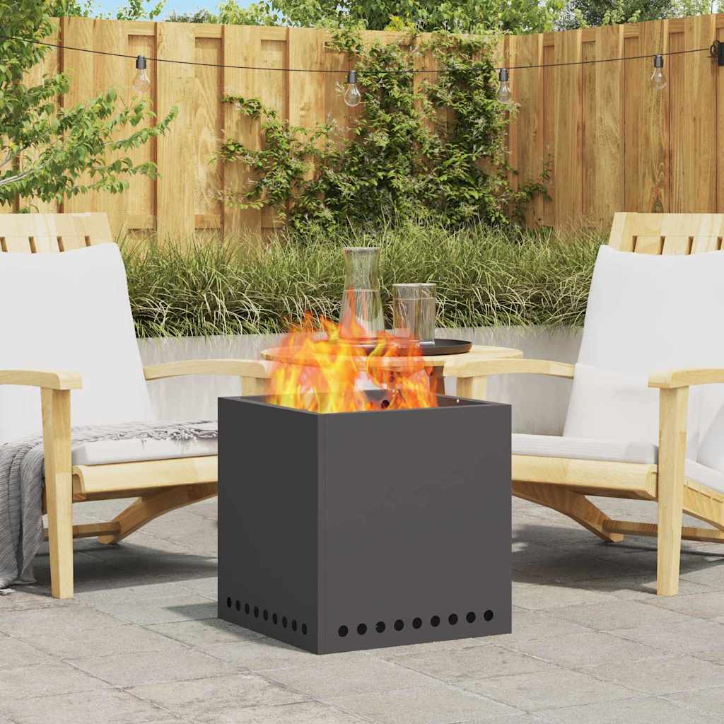 vidaXL Fire Pit Black 48 x 48 x 50 cm Cold-rolled steel