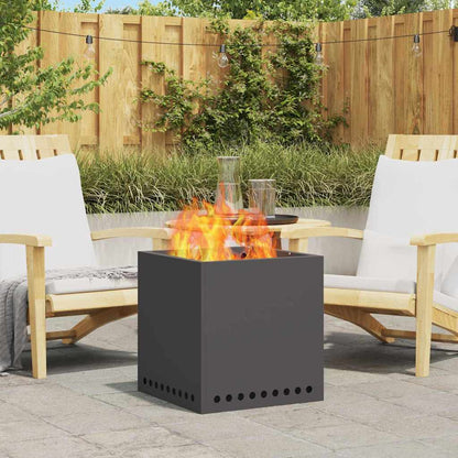 vidaXL Fire Pit Black 48 x 48 x 50 cm Cold-rolled steel