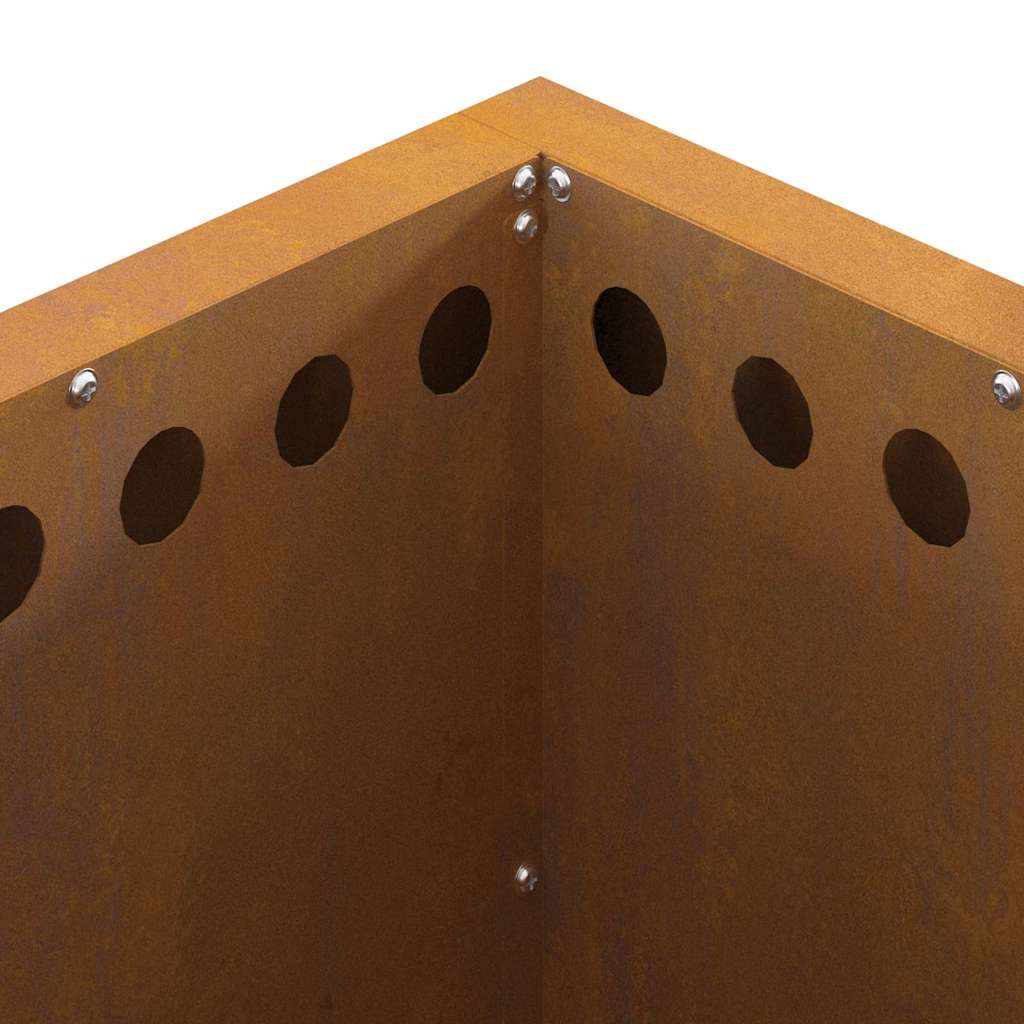 vidaXL Fire Pit Brown 48 x 48 x 50 cm Weathering steel
