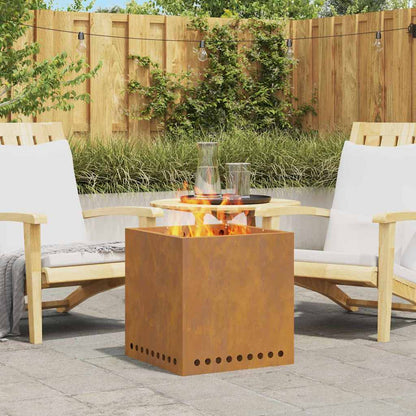 vidaXL Fire Pit Brown 48 x 48 x 50 cm Weathering steel