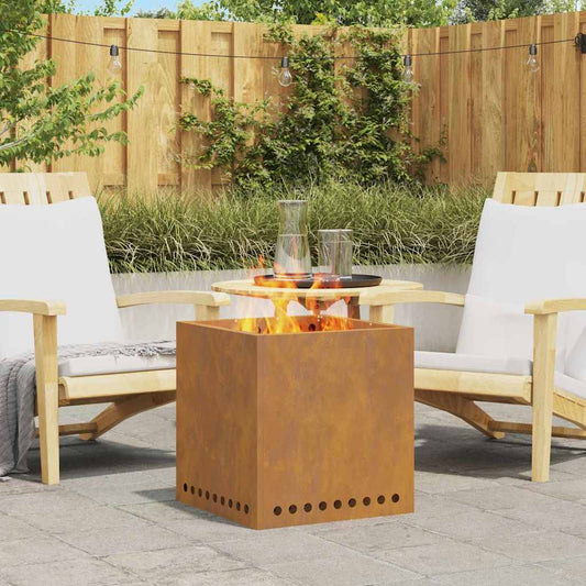 vidaXL Fire Pit Brown 48 x 48 x 50 cm Weathering steel