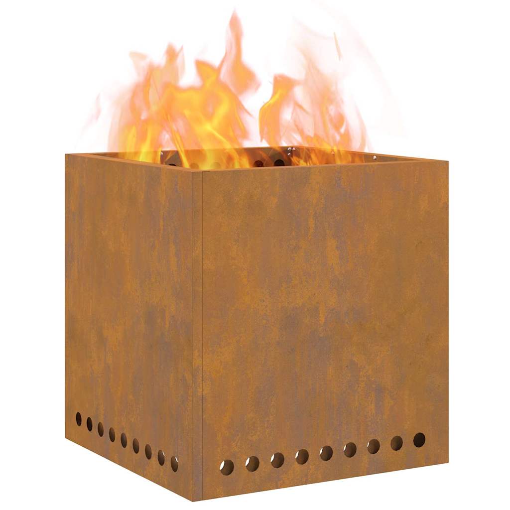 vidaXL Fire Pit Brown 48 x 48 x 50 cm Weathering steel