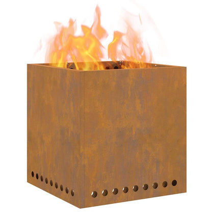 vidaXL Fire Pit Brown 48 x 48 x 50 cm Weathering steel