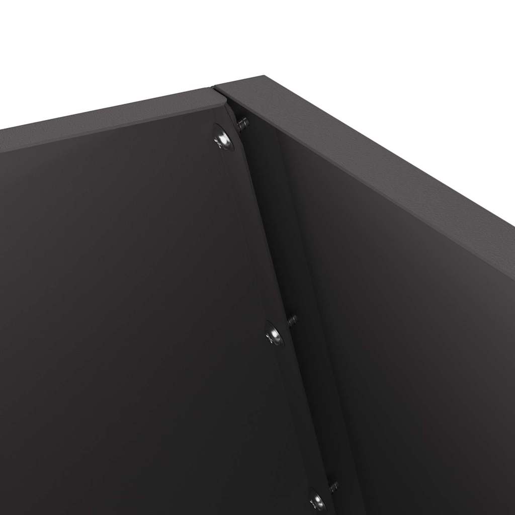 vidaXL Fire Pit Black 50 x 50 x 100 cm Cold-rolled steel