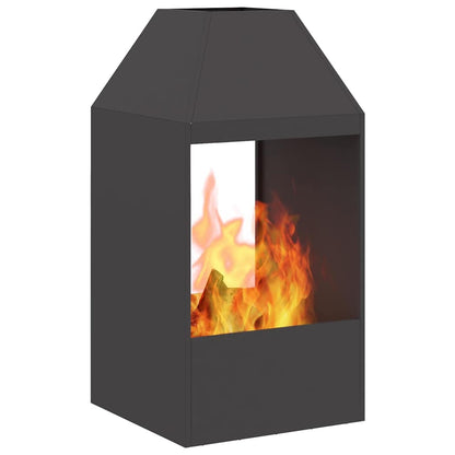 vidaXL Fire Pit Black 50 x 50 x 100 cm Cold-rolled steel