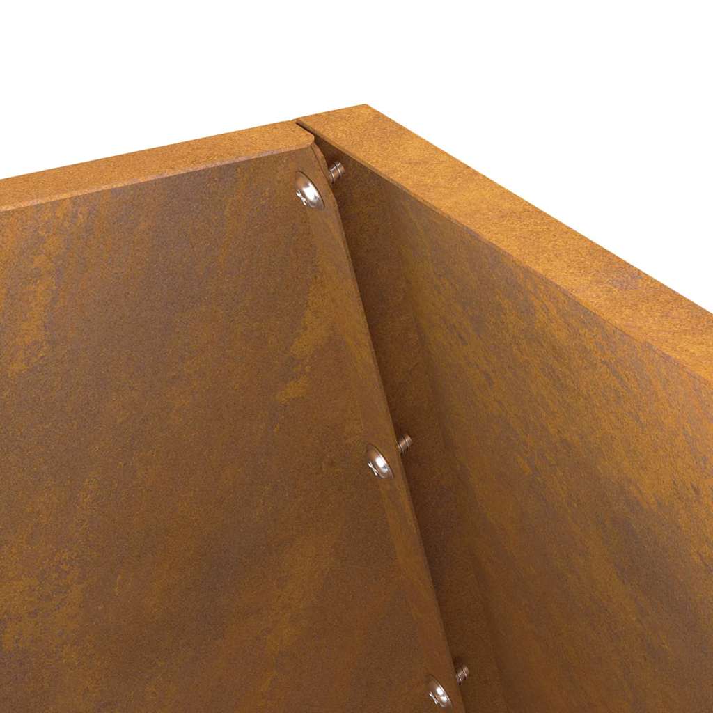 vidaXL Fire Pit Brown 50 x 50 x 100 cm Weathering steel
