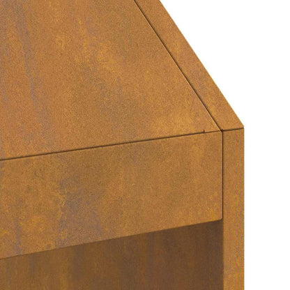 vidaXL Fire Pit Brown 50 x 50 x 100 cm Weathering steel