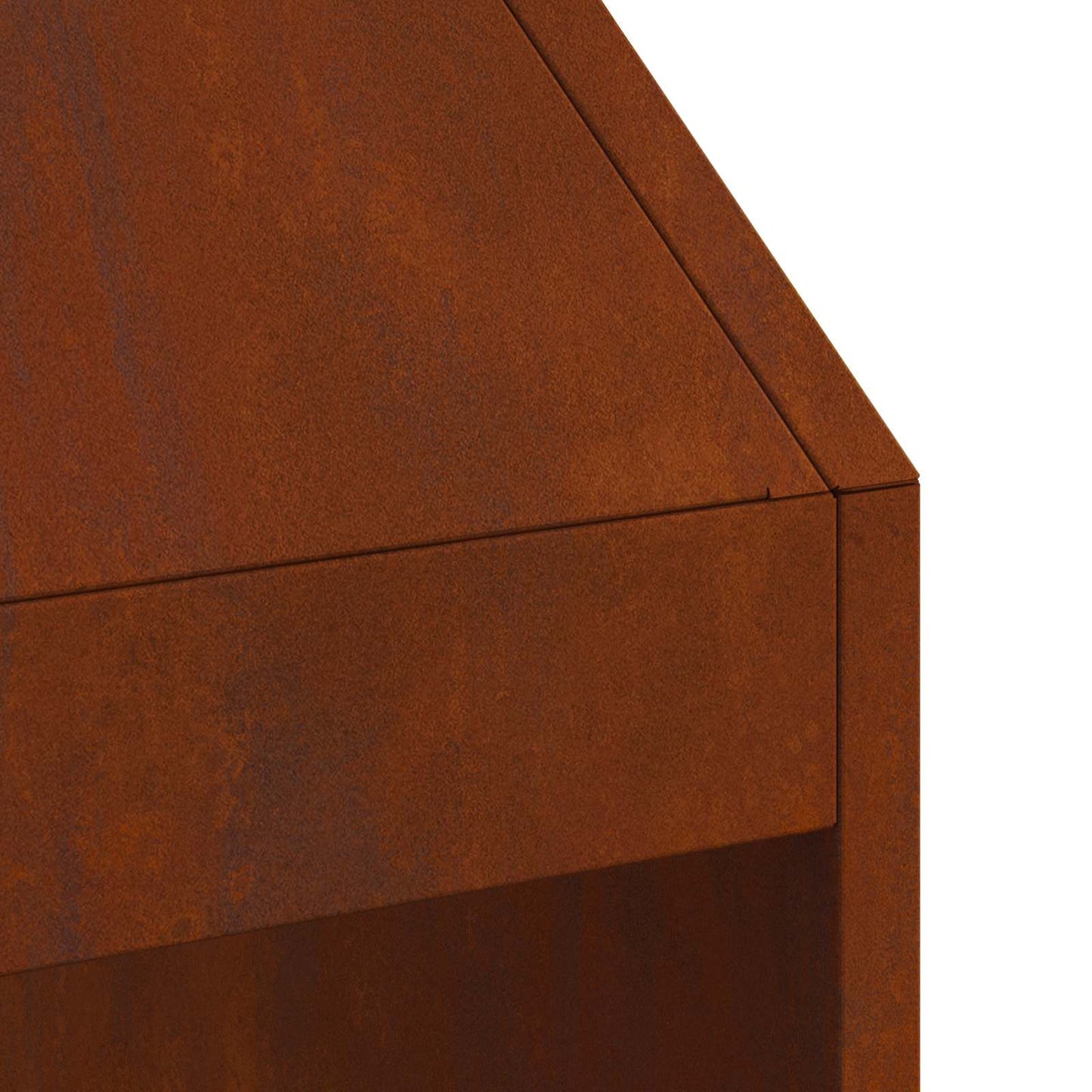 vidaXL Fire Pit Brown 50 x 50 x 100 cm Weathering Steel