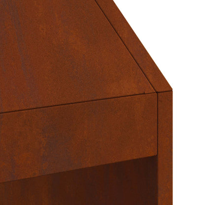 vidaXL Fire Pit Brown 50 x 50 x 100 cm Weathering Steel