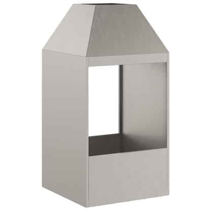 vidaXL Fire Pit Brown 50 x 50 x 100 cm Weathering steel