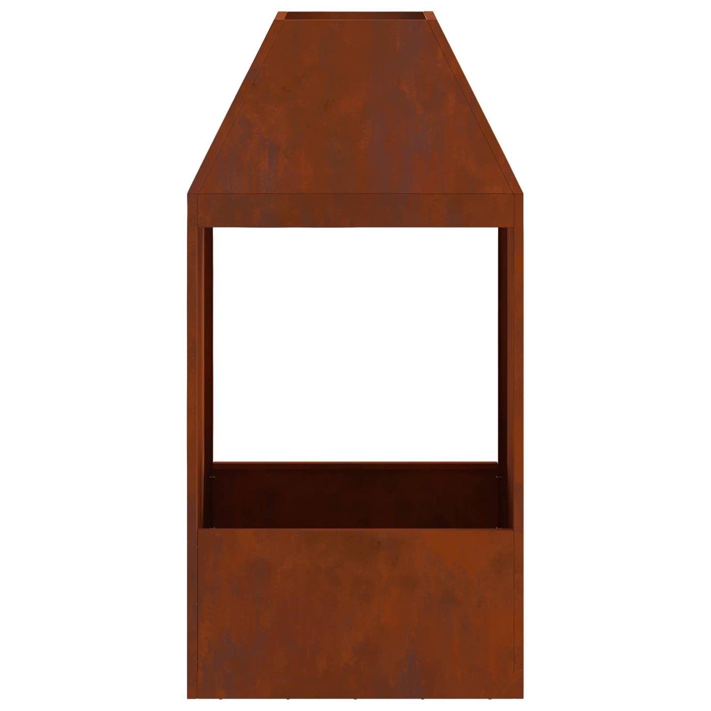 vidaXL Fire Pit Brown 50 x 50 x 100 cm Weathering Steel