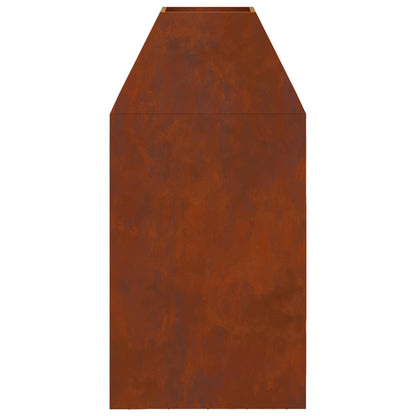 vidaXL Fire Pit Brown 50 x 50 x 100 cm Weathering Steel