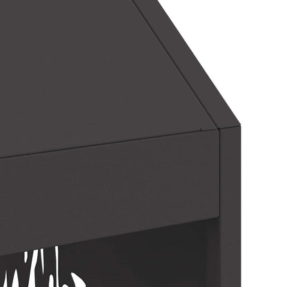 vidaXL Fire Pit Black 50 x 50 x 100 cm Cold-rolled steel