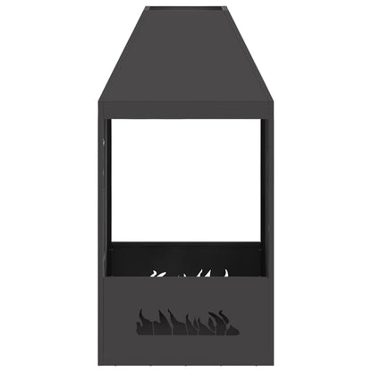 vidaXL Fire Pit Black 50 x 50 x 100 cm Cold-rolled steel