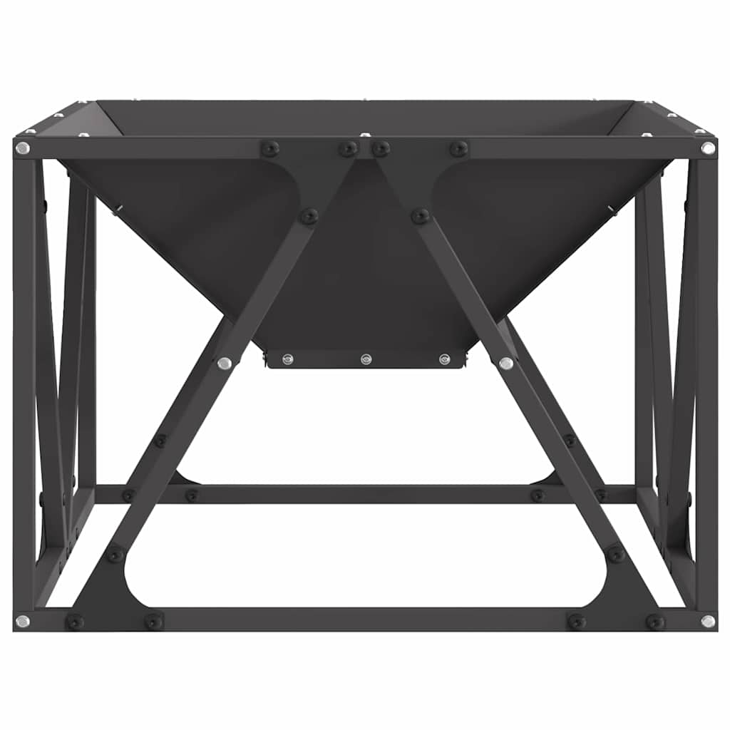vidaXL Fire Pit Black 50 x 50 x 35 cm Cold-rolled steel