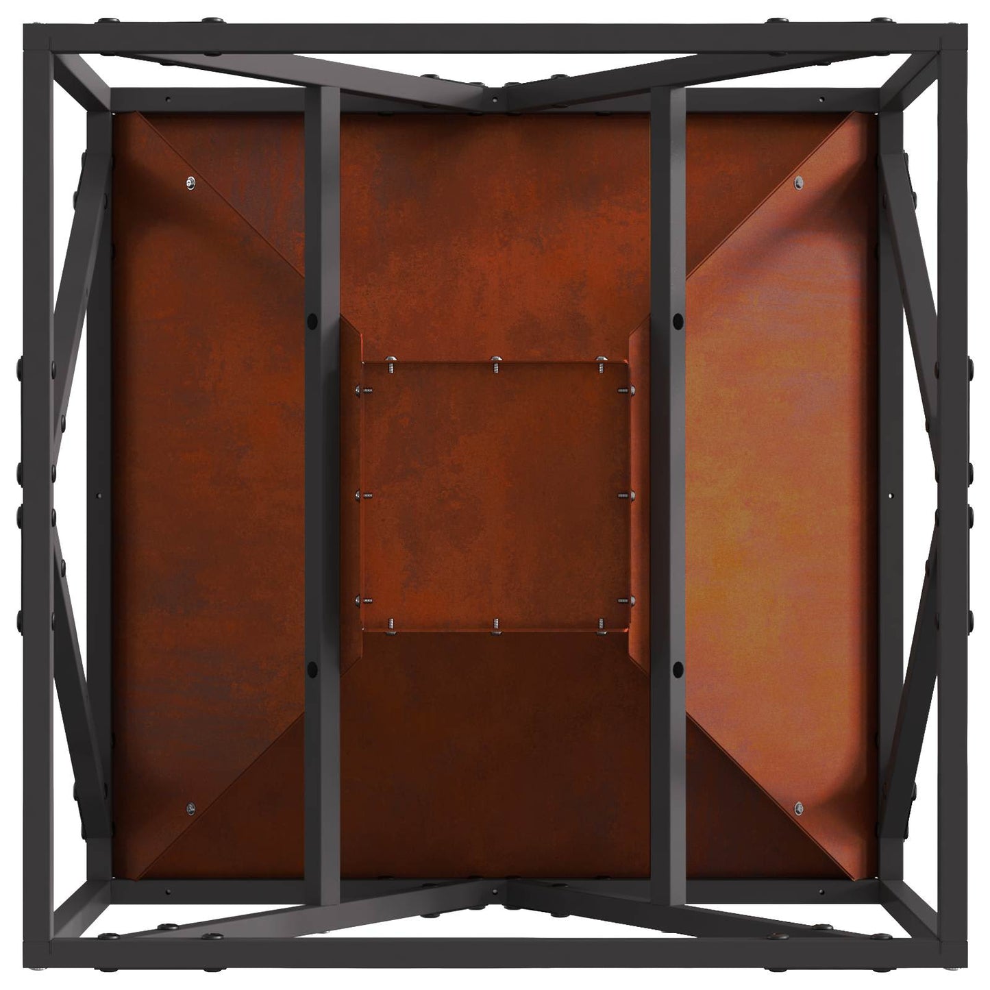 vidaXL Fire Pit Brown 50 x 50 x 35 cm Weathering Steel