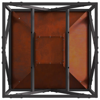 vidaXL Fire Pit Brown 50 x 50 x 35 cm Weathering Steel