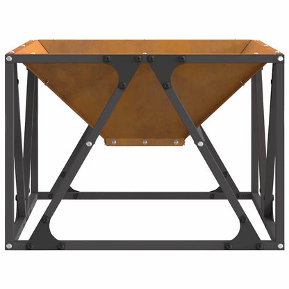 vidaXL Fire Pit Brown 50 x 50 x 35 cm Weathering steel