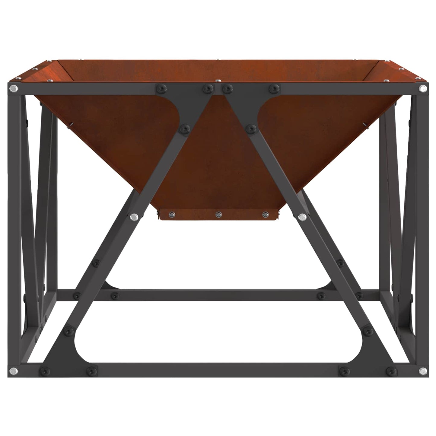 vidaXL Fire Pit Brown 50 x 50 x 35 cm Weathering Steel