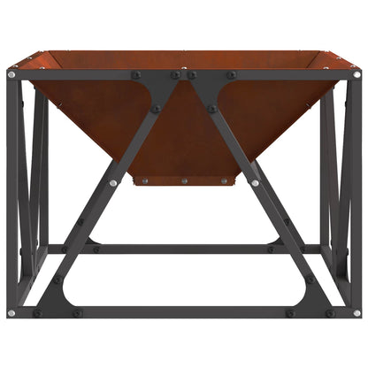 vidaXL Fire Pit Brown 50 x 50 x 35 cm Weathering Steel