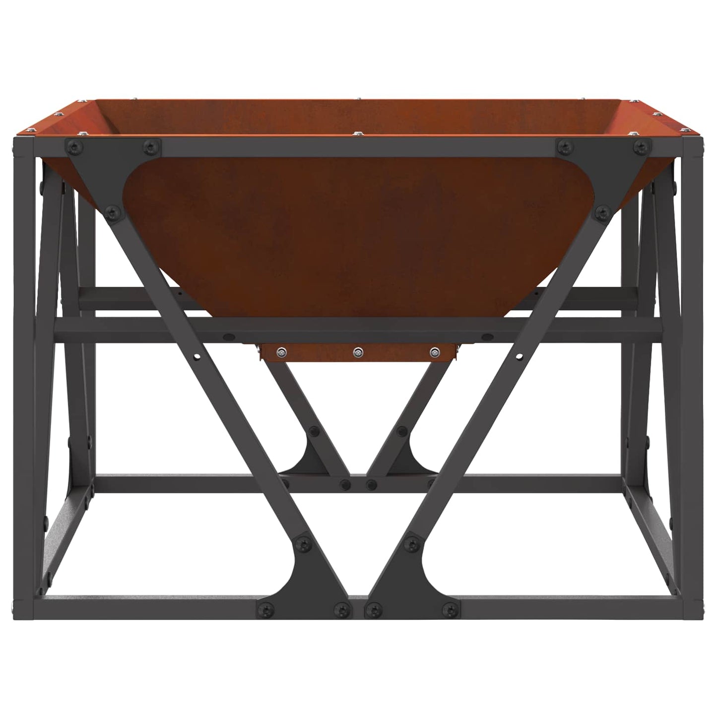 vidaXL Fire Pit Brown 50 x 50 x 35 cm Weathering Steel