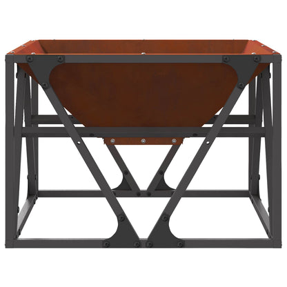 vidaXL Fire Pit Brown 50 x 50 x 35 cm Weathering Steel