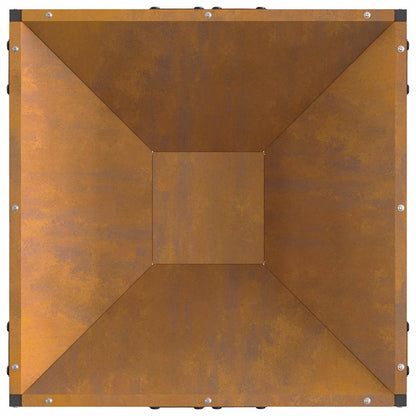 vidaXL Fire Pit Brown 50 x 50 x 35 cm Weathering steel