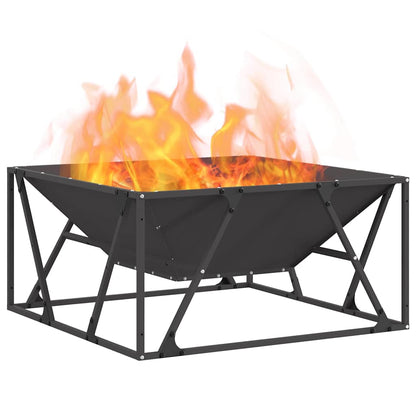 vidaXL Fire Pit Black 80 x 80 x 40 cm Cold-rolled steel