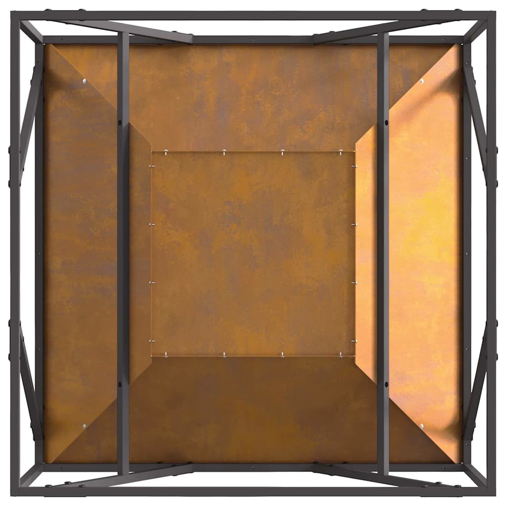 vidaXL Fire Pit Brown 80 x 80 x 40 cm Weathering steel