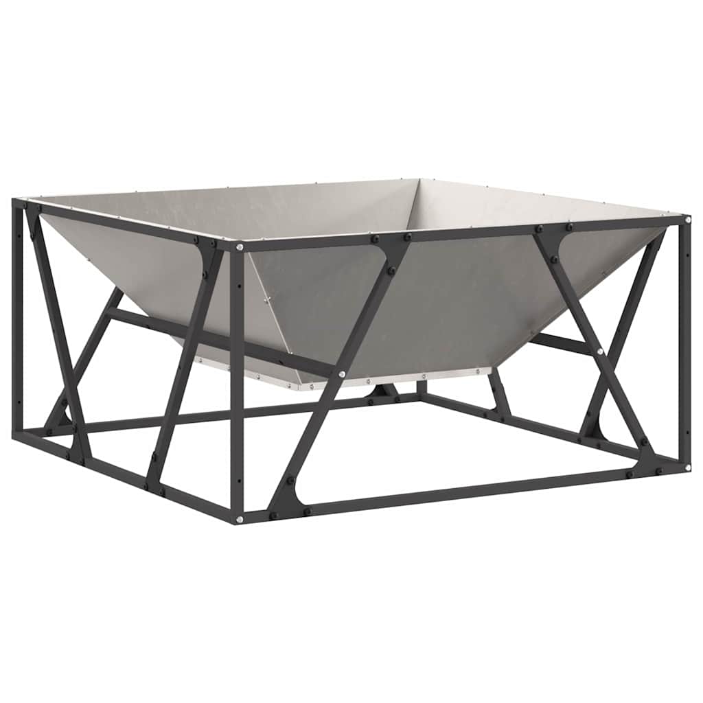 vidaXL Fire Pit Brown 80 x 80 x 40 cm Weathering Steel
