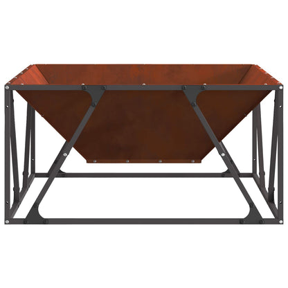 vidaXL Fire Pit Brown 80 x 80 x 40 cm Weathering Steel