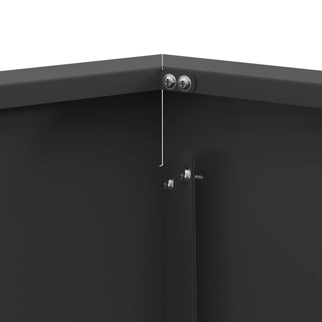 vidaXL Fire Pit Black 75 x 75 x 28 cm Cold-rolled steel