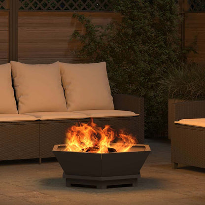 vidaXL Fire Pit Black 75 x 75 x 28 cm Cold-rolled steel