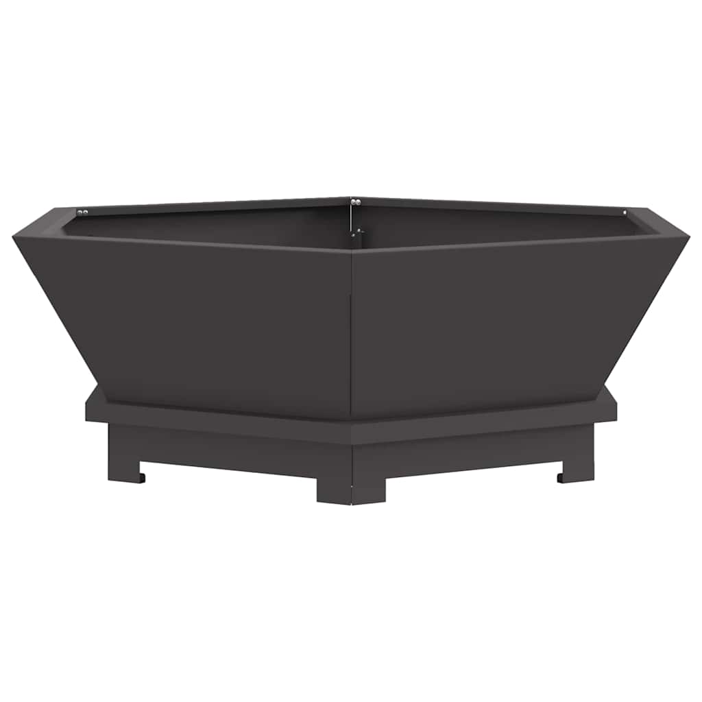 vidaXL Fire Pit Black 75 x 75 x 28 cm Cold-rolled steel