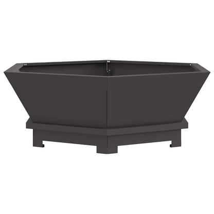 vidaXL Fire Pit Black 75 x 75 x 28 cm Cold-rolled steel