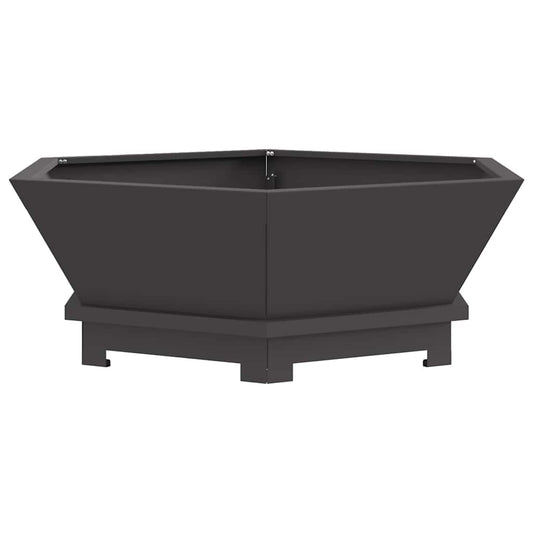 vidaXL Fire Pit Black 75 x 75 x 28 cm Cold-rolled steel