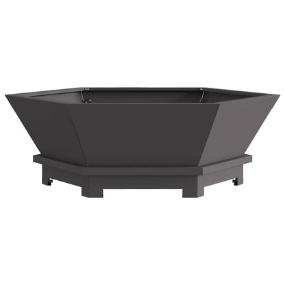 vidaXL Fire Pit Black 75 x 75 x 28 cm Cold-rolled steel