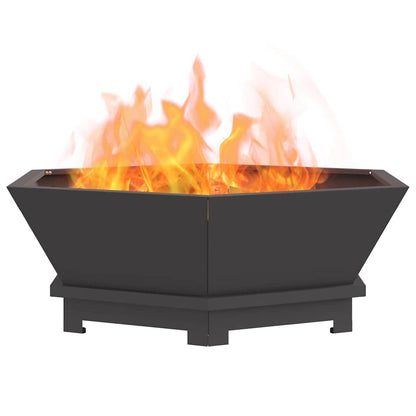 vidaXL Fire Pit Black 75 x 75 x 28 cm Cold-rolled steel