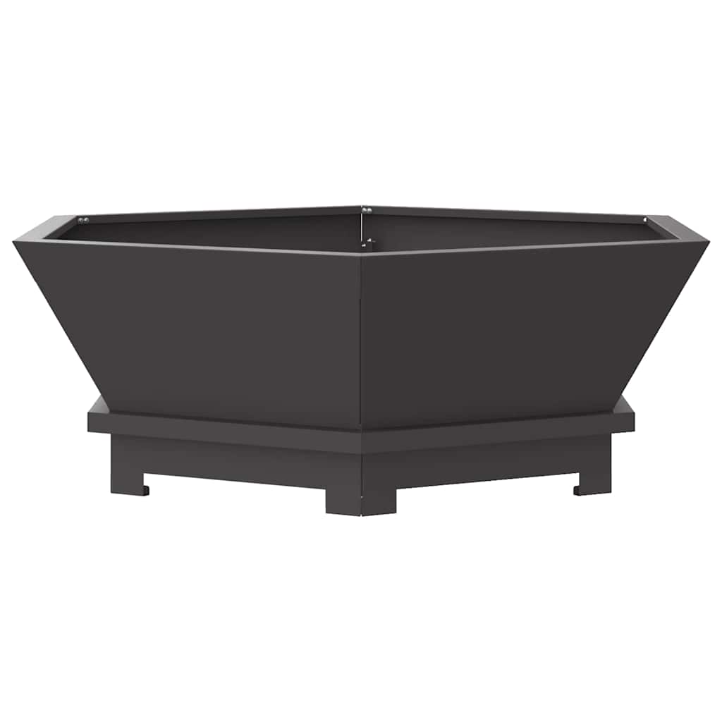 vidaXL Fire Pit Black 75 x 75 x 28 cm Cold-rolled steel