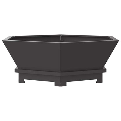 vidaXL Fire Pit Black 75 x 75 x 28 cm Cold-rolled steel