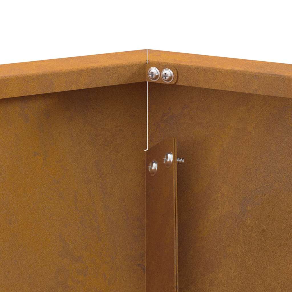 vidaXL Fire Pit Brown 75 x 75 x 28 cm Weathering steel